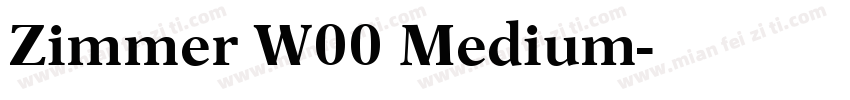 Zimmer W00 Medium字体转换